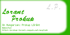 lorant prokup business card